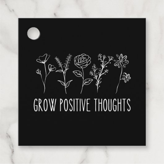 Personalisiert wachsende positive Gedanken Ästheti Geschenkanhänger (Vorderseite)