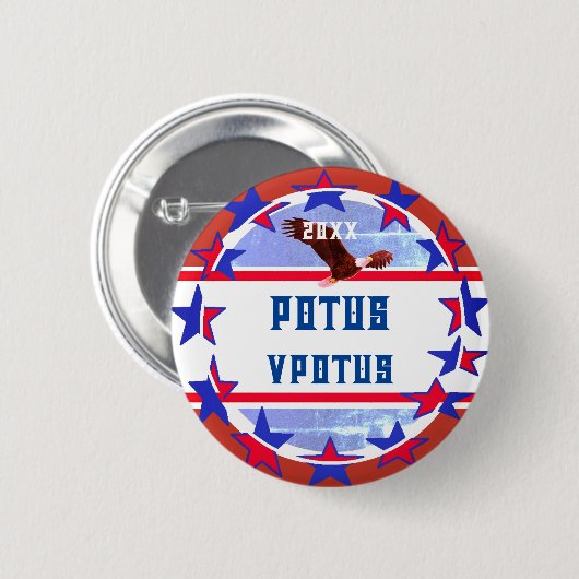 Personalisiert - Wahl Potus - Vize Potus Button (Vorne & Hinten)