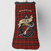 Personalisiert Wallace Clan Abzeichen & Tartan Golf Headcover (Rotieren 90)
