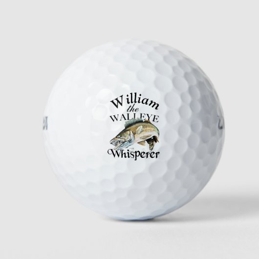 Personalisiert Walleye Whisperer Fischer Golfball (Vorderseite)