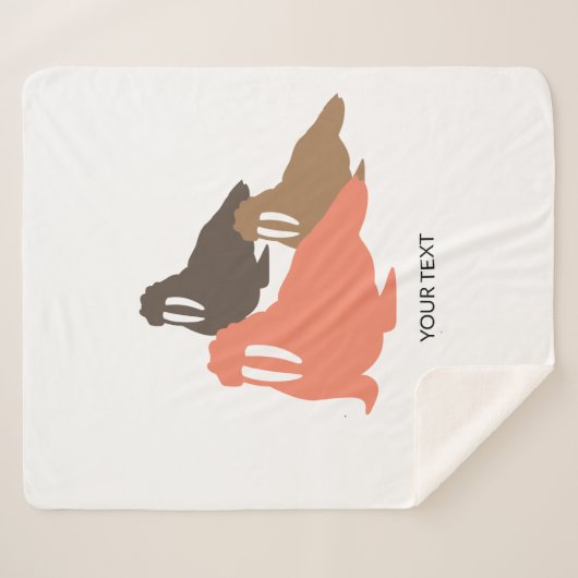 Personalisiert Walrus Herd Shepra Blanket Sherpadecke (Vorderseite (Horizontal))