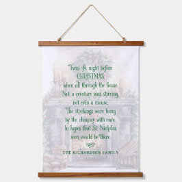 Personalisiert war das Night Before Christmas Gedi Wandteppich Mit Holzrahmen