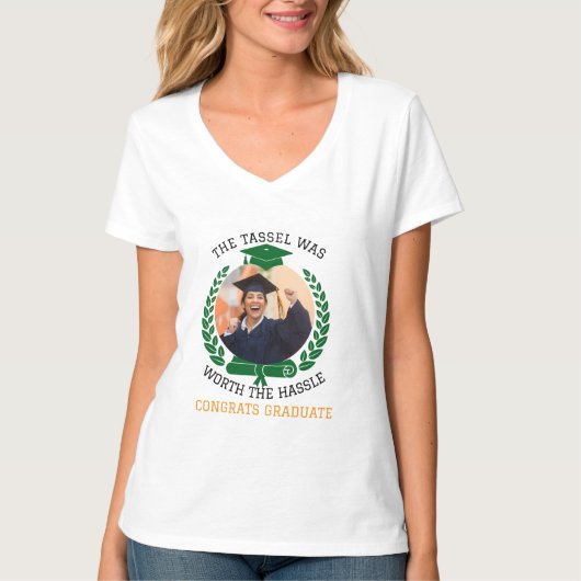 Personalisiert war die Tassel das Foto der Hassle  T-Shirt (Vorderseite)