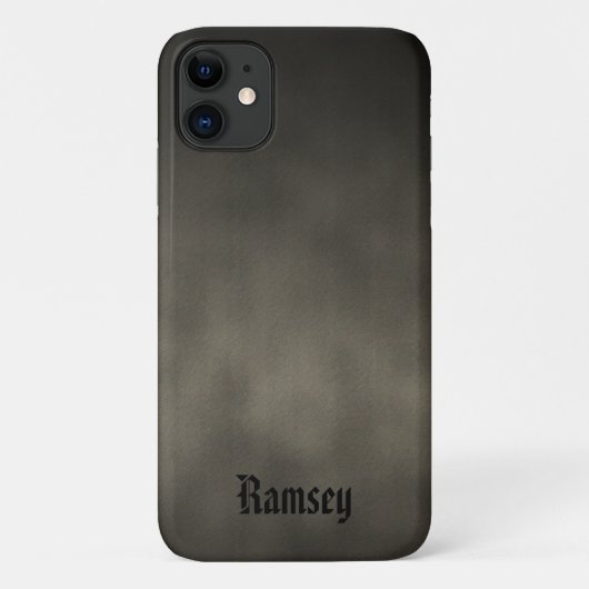 Personalisiert Warm Gray Gothic Ombre Art Case-Mate iPhone Hülle (Rückseite)