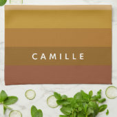 Personalisiert Warmes Rosa Terracotta auf dem Mont Geschirrtuch (Gefaltet)