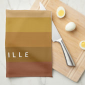 Personalisiert Warmes Rosa Terracotta auf dem Mont Geschirrtuch (Viertel Falte)