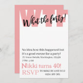 Personalisiert Was der 40. Geburtstag Einladung (Vorne/Hinten)