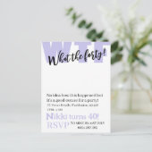 Personalisiert Was der 40. Geburtstag Postkarte (Stehend Vorderseite)