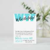 Personalisiert Was der vierzigste Geburtstag Postkarte (Stehend Vorderseite)