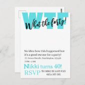Personalisiert Was der vierzigste Geburtstag Postkarte (Vorne/Hinten)