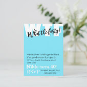 Personalisiert Was der vierzigste Geburtstag Postkarte (Stehend Vorderseite)