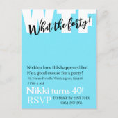 Personalisiert Was der vierzigste Geburtstag Postkarte (Vorderseite)