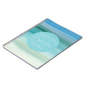 Personalisiert Watercolor Coastal Abstrakt Guestbo Notizblock (Linke Seite)