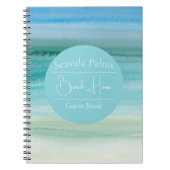 Personalisiert Watercolor Coastal Abstrakt Guestbo Notizblock (Vorderseite)
