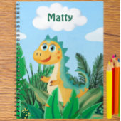 Personalisiert Watercolor Dinosaurier Boys School Notizblock