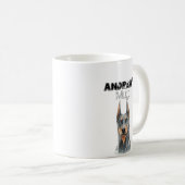 Personalisiert Watercolor Doberman Kaffeetasse (VorderseiteRechts)