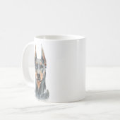 Personalisiert Watercolor Doberman Kaffeetasse (Vorderseite Links)