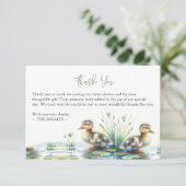 Personalisiert Watercolor Duck Vielen Dank Dankeskarte (Stehend Vorderseite)