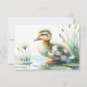 Personalisiert Watercolor Duck Vielen Dank Dankeskarte (Rückseite)