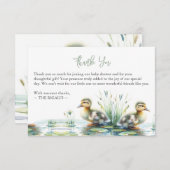 Personalisiert Watercolor Duck Vielen Dank Dankeskarte (Vorne/Hinten)