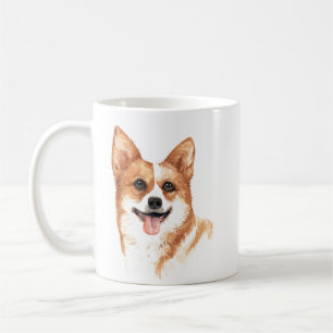Personalisiert Watercolor Pembroke Welsh Corgi Kaffeetasse