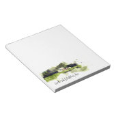 Personalisiert Watercolor, Schottischer Bauernhof Notizblock (angewinkelt)
