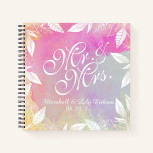 Personalisiert Watercolor Wedbook Notizblock
