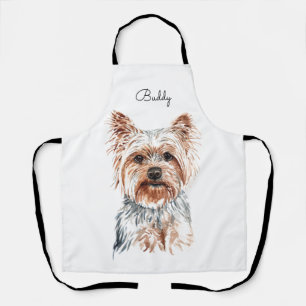 Personalisiert Watercolor Yorkie Schürze