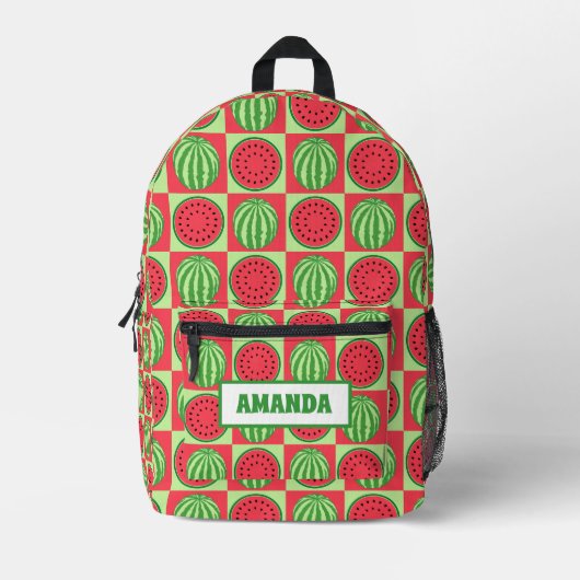 Personalisiert Watermelon Bedruckter Rucksack (Vorderseite)