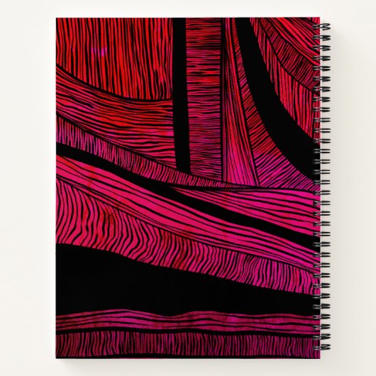 Personalisiert Wave Merge Spiral Notebook Notizblock (Rückseite)