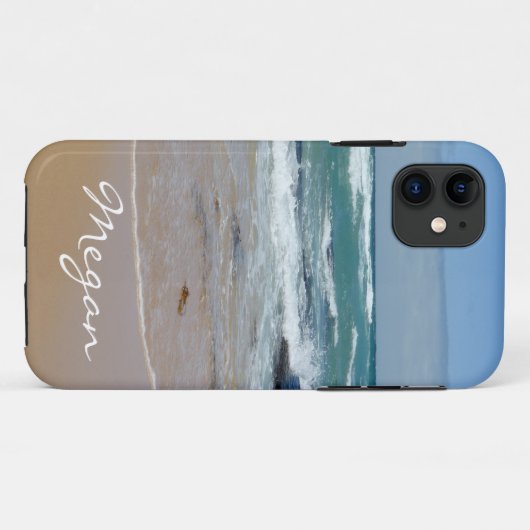 Personalisiert Waves Beach Case-Mate iPhone 11 Fal Hülle (Rückseite (Horizontal))