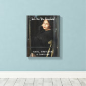 Personalisiert We Liebe You Oma Foto Script Leinwanddruck (Insitu (Holzboden))