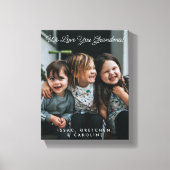 Personalisiert We Liebe You Oma Foto Script Leinwanddruck (Vorderseite)