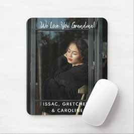 Personalisiert We Liebe You Oma Foto Script Mousepad