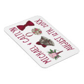 Personalisiert Wedding Bell Blume Bowtie Bouquet Magnet (Rechte Seite)