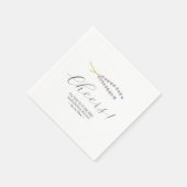 Personalisiert Wedding Napkins Lavender Serviette (Ecke)