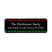 Personalisiert Weihnachten Black Red Green Polka D (Vorne)