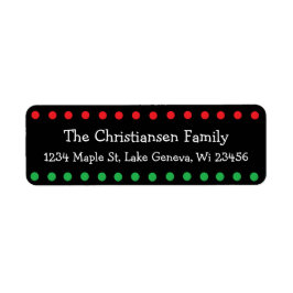 Personalisiert Weihnachten Black Red Green Polka D