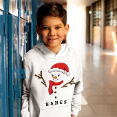 Personalisiert Weihnachten Funny Snowman Kid Boy Hoodie