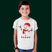 Personalisiert Weihnachten Funny Snowman Kid Boy T-Shirt