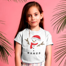 Personalisiert Weihnachten Funny Snowman Kid Girl