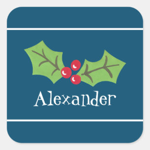 Personalisiert Weihnachten Quadratischer Aufkleber