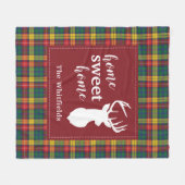 Personalisiert Weihnachten Tartan Clan Buchanan Ka Fleecedecke (Vorderseite (Horizontal))