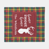 Personalisiert Weihnachten Tartan Clan Buchanan Ka Fleecedecke (Vorderseite (Horizontal))