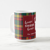 Personalisiert Weihnachten Tartan Clan Buchanan Ka Kaffeetasse (Vorderseite Links)