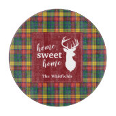 Personalisiert Weihnachten Tartan Clan Buchanan Ka Schneidebrett (Vorderseite)