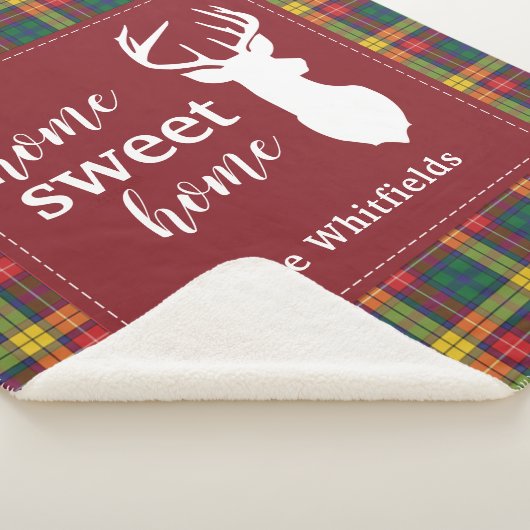 Personalisiert Weihnachten Tartan Clan Buchanan Ka Sherpadecke (3/4)