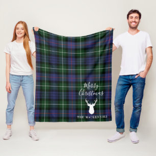Personalisiert Weihnachten Tartan Clan MacKenzie K Fleecedecke