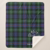 Personalisiert Weihnachten Tartan Clan MacKenzie K Sherpadecke (Vorderseite)