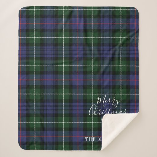 Personalisiert Weihnachten Tartan Clan MacKenzie K Sherpadecke (Vorderseite)